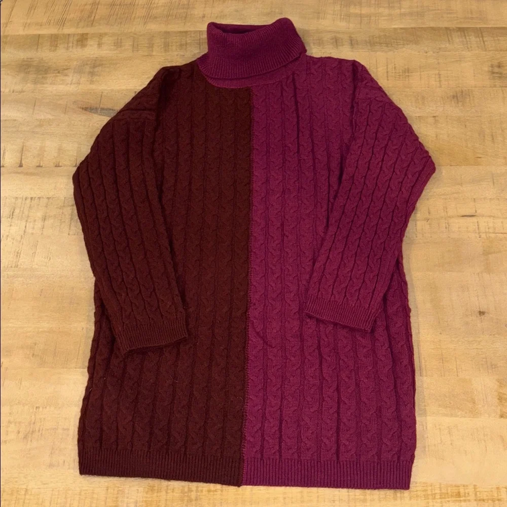 Entro Boutique Turtleneck Sweater Dress Large NWT NEW - Picture 2 of 7